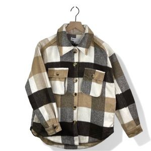 Brown plaid Flannel jacket